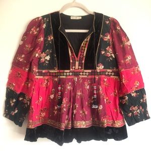 Ulla Johnson Bijana embroidered tassel blouse